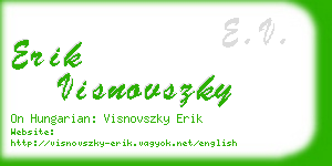 erik visnovszky business card